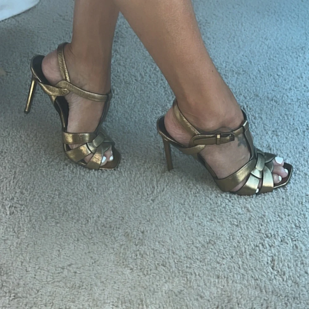 Saint Laurent- Women's Tribute 105 High Heel Sandals (37 ) - Picture 11 of 11
